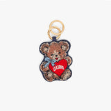 GANNI B3010055 Bear Keyring - Black/Iris