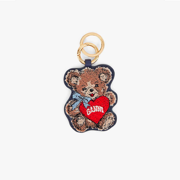 GANNI B3010055 Bear Keyring - Black/Iris