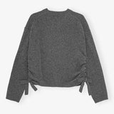 GANNI K2569 Wool Mix Oversized O-neck sweater - grå