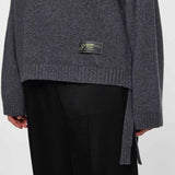 GANNI K2569 Wool Mix Oversized O-neck sweater - grå