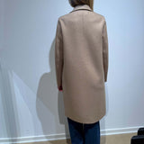 HARRIS WHARF LONDON Overcoat pressed wool frakke - tan