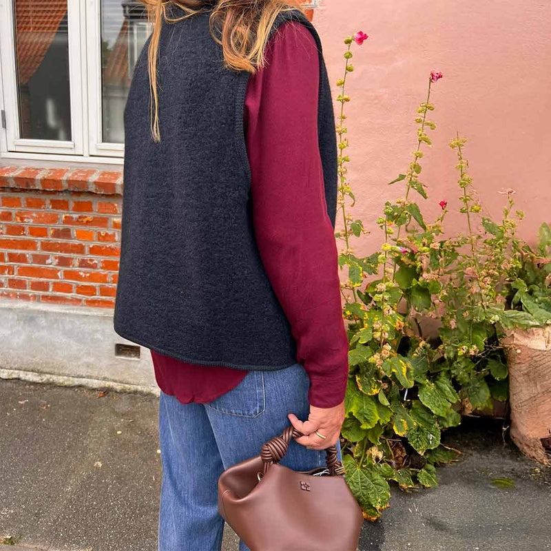 RUE DE TOKYO Cas teddy vest - dark navy