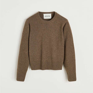 AIAYU Inga cashmere sweater - Pure Dark Brown