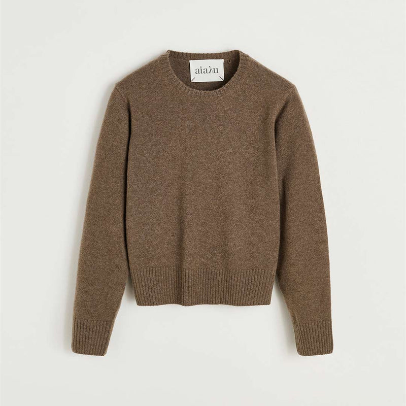 AIAYU Inga cashmere sweater - Pure Dark Brown
