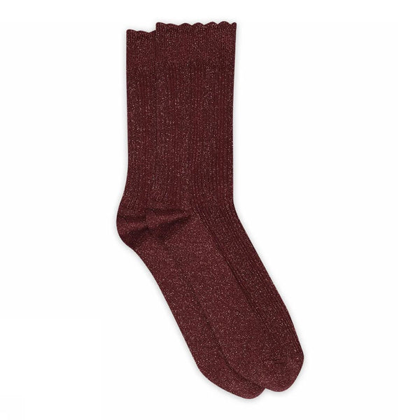 MP 59542 Julia glitter strømper - Wine Red