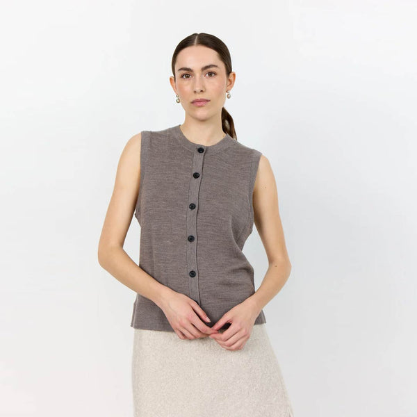 LEVETE ROOM Ismaila 11 vest - walnut
