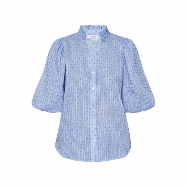 LOVE & DIVINE love456-7 bluse - Blue dot