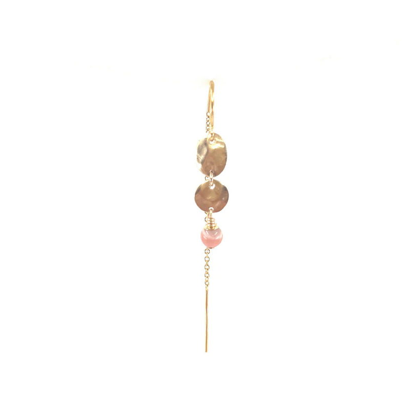 LELEAH Lulu ørering - pink rhodocrosite