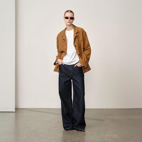 HERSKIND Meriam suede jakke - camel