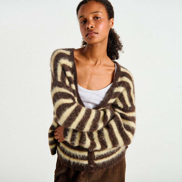 AMERICAN VINTAGE NEN19A cardigan - racin raye soya
