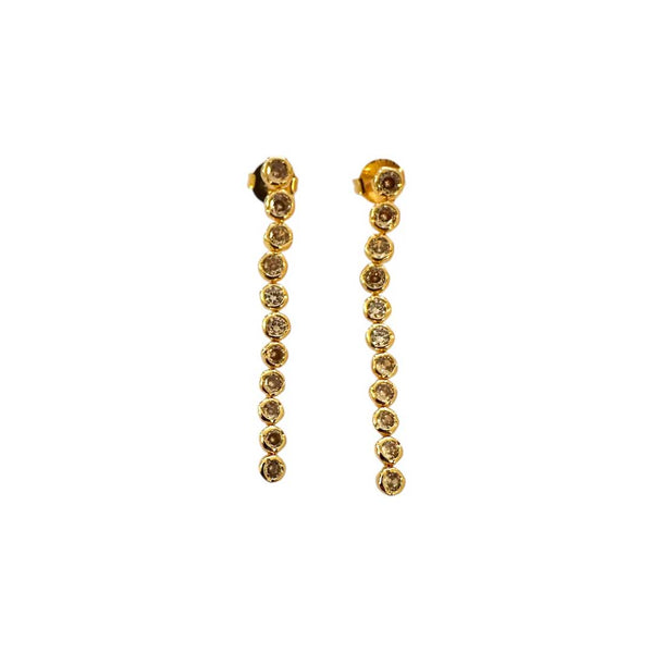 PICO Ziva Crystal Stud øreringe - mocca