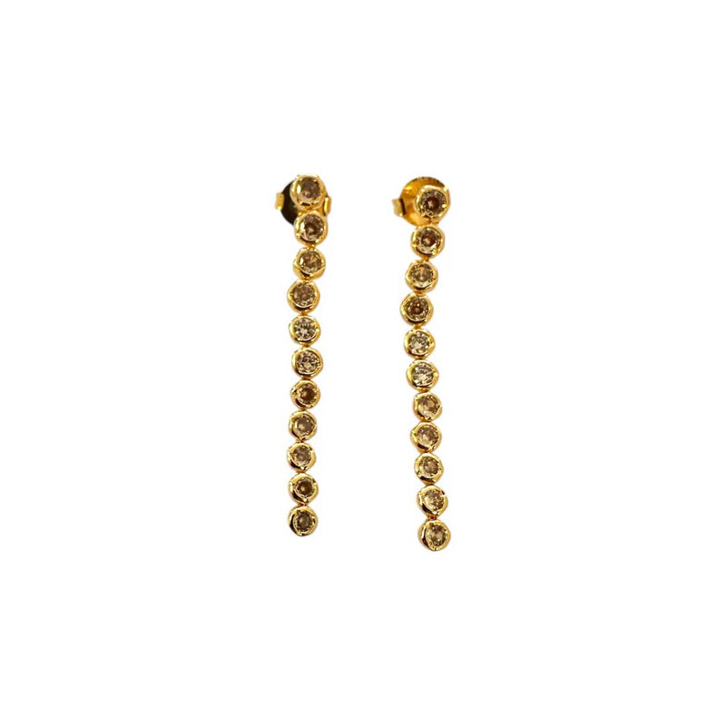 PICO Ziva Crystal Stud øreringe - mocca