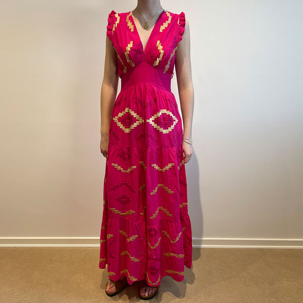 PARIS Cindy long kjole - fuchsia pink