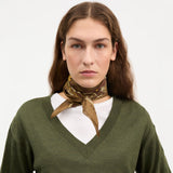 SKALL STUDIO Pippa 70x70 Tørklæde - Khaki Paisley Print