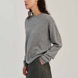 RHEA SW06.05 Longsleeve strik T-shirt - Mid Grey