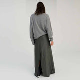 RHEA SW06.05 Longsleeve strik T-shirt - Mid Grey