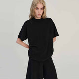 RHEA RHEA122 strik T-shirt - sort