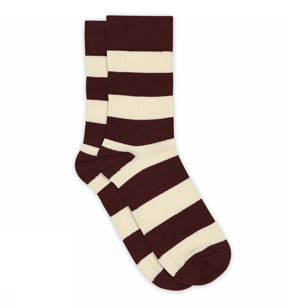 MP Denmark 79741 stribede Regina strømper - Wine Red