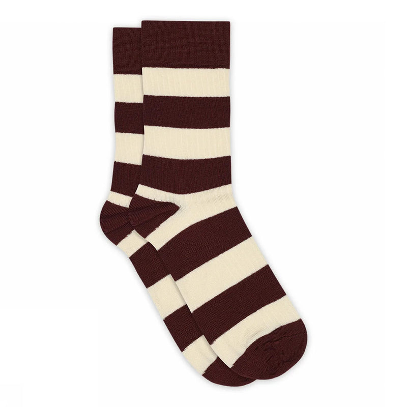 MP Denmark 79741 stribede Regina strømper - Wine Red