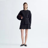 BIRROT Lay2 Round-Neck cardigan - Anthracite