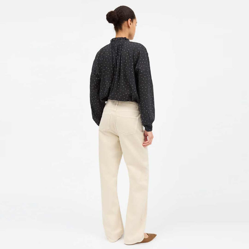 SKALL STUDIO Hannah skjorte - Black/White dot