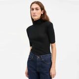 SKALL STUDIO Amy T-neck tee - sort uld