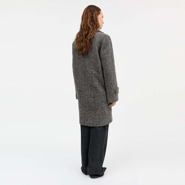 SKALL STUDIO Thea frakke - black/beige herringbone