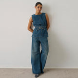 SOEUR Chance denim top - blå