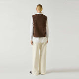 SOEUR Fusil teddy vest - Marron brun