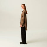 RUE DE TOKYO Shelby silke skjorte - walnut beige