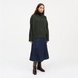 SKALL STUDIO Silene T-neck - Dark Green