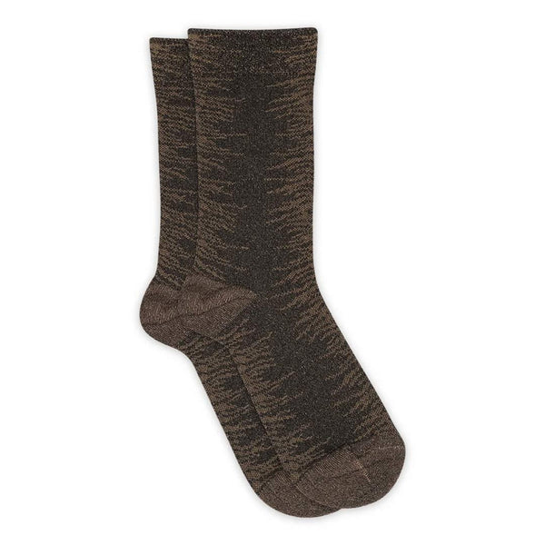 MP Denmark Ulla glitter strømper - Dark Brown