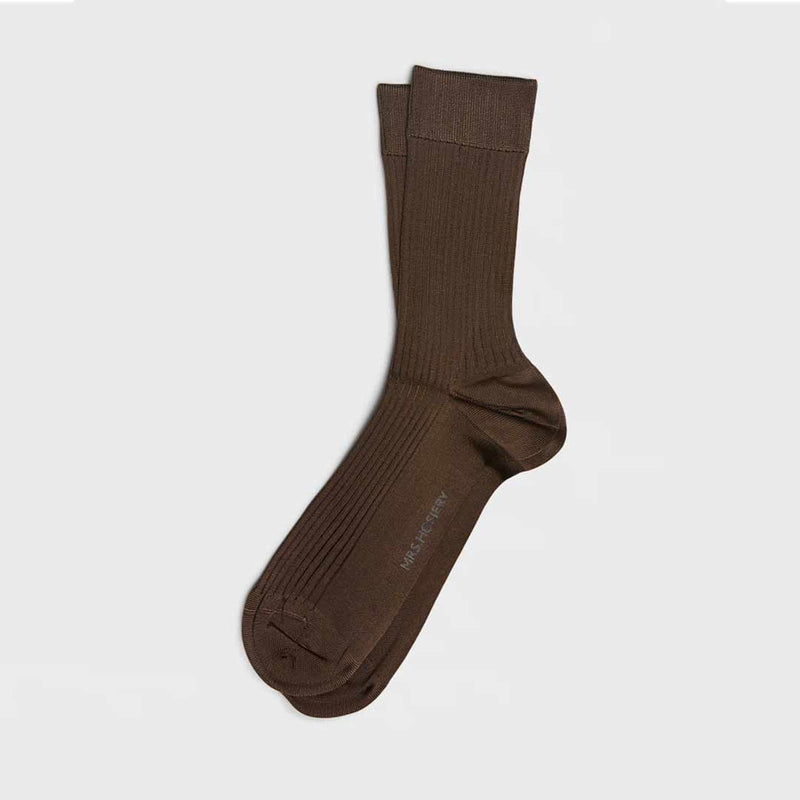 MRS. HOSIERY Silky Classic strømper - chocolate