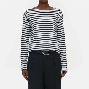 CLOSED Basic longsleeve bluse -  blå striber