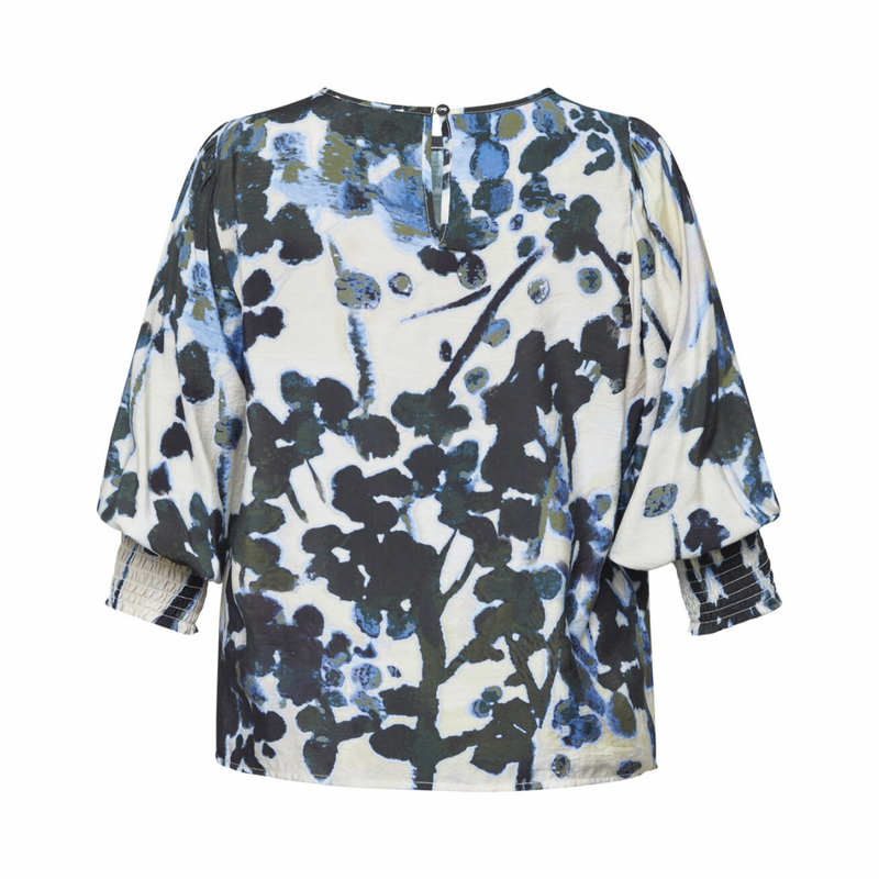 Blå mønstret Love & Divine bluse