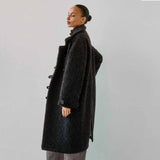 PROEM PARADES Betty Bouclé Wool Coat - Ash