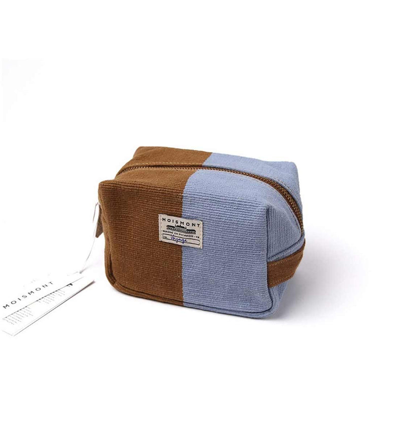 MOISMONT pouch 37 - Block Coffee / blue