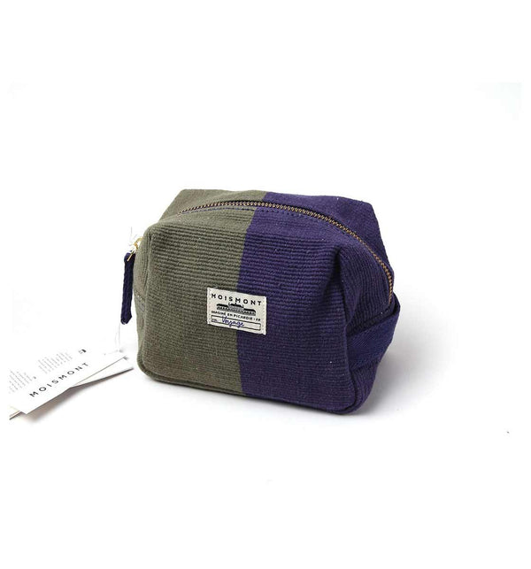 MOISMONT pouch 37 - Block Khaki/ ink Blue