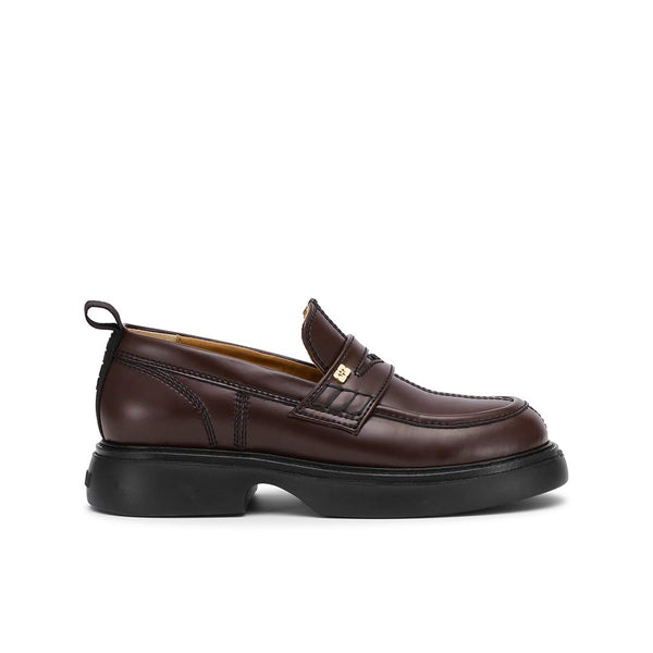 GANNI S2622 Everyday loafer patent - Chocolate fondant