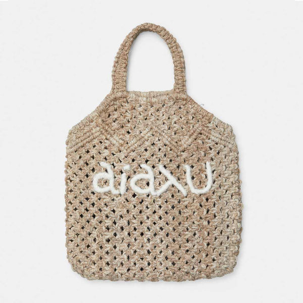 AIAYU Himalayan Nettle taske med logo - natural/ off white