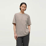 AIAYU Classic Circular striped T-Shirt - mix coffee