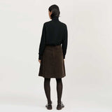 AIAYU Estelle Short Corduroy nederdel - Smokey Brown