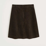 AIAYU Estelle Short Corduroy nederdel - Smokey Brown