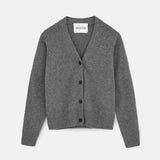 AIAYU Ingrid cashmere cardigan - stormy grå