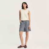 AIAYU Aliba linen shorts - Night Sky