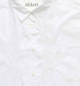 AIAYU Skjorte embroidery - hvid