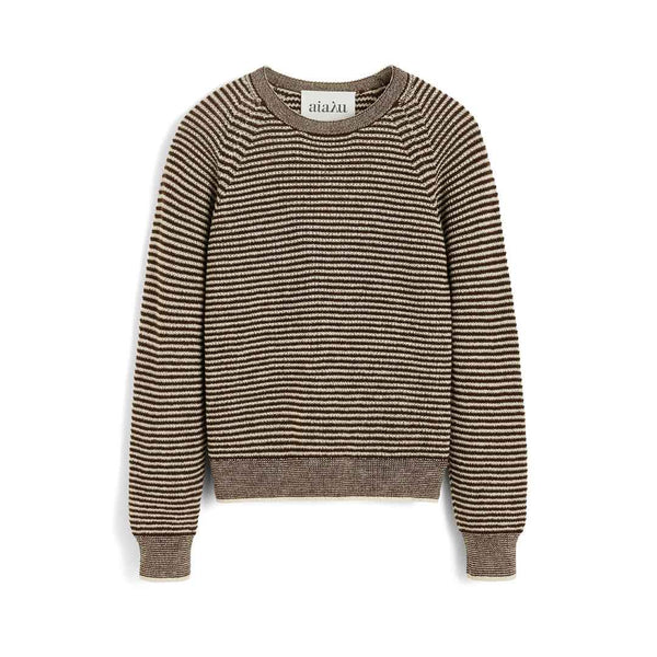 AIAYU Suki Striped sweater - Mix Brown