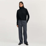 AIAYU Carlo Midwaist Wide Cotton bukser - Washed Slate