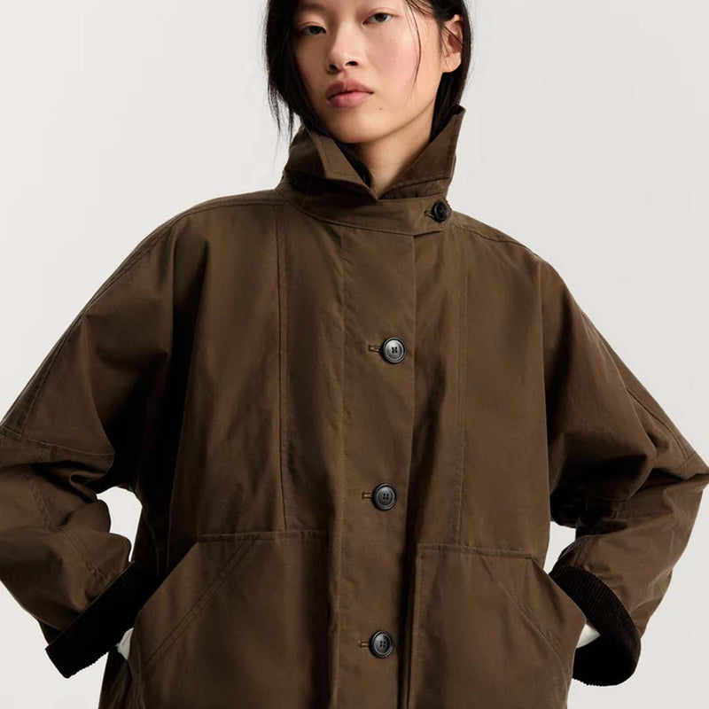 AIAYU Jay Oilskin frakke - bark