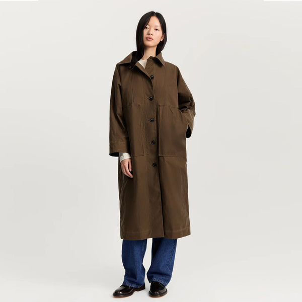 AIAYU Jay Oilskin frakke - bark